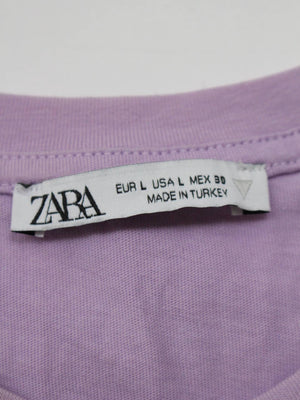 ZARA/ザラ/Tシャツ/カットソー/トップス/パープル/EUR L/USA L/MEX 30