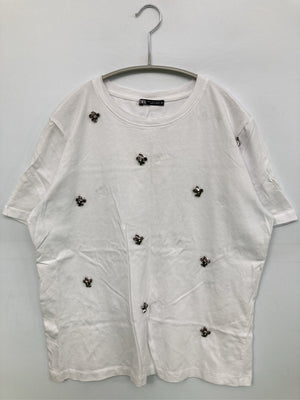 ZARA/ザラ/Tシャツ/カットソー/トップス/ホワイト/S