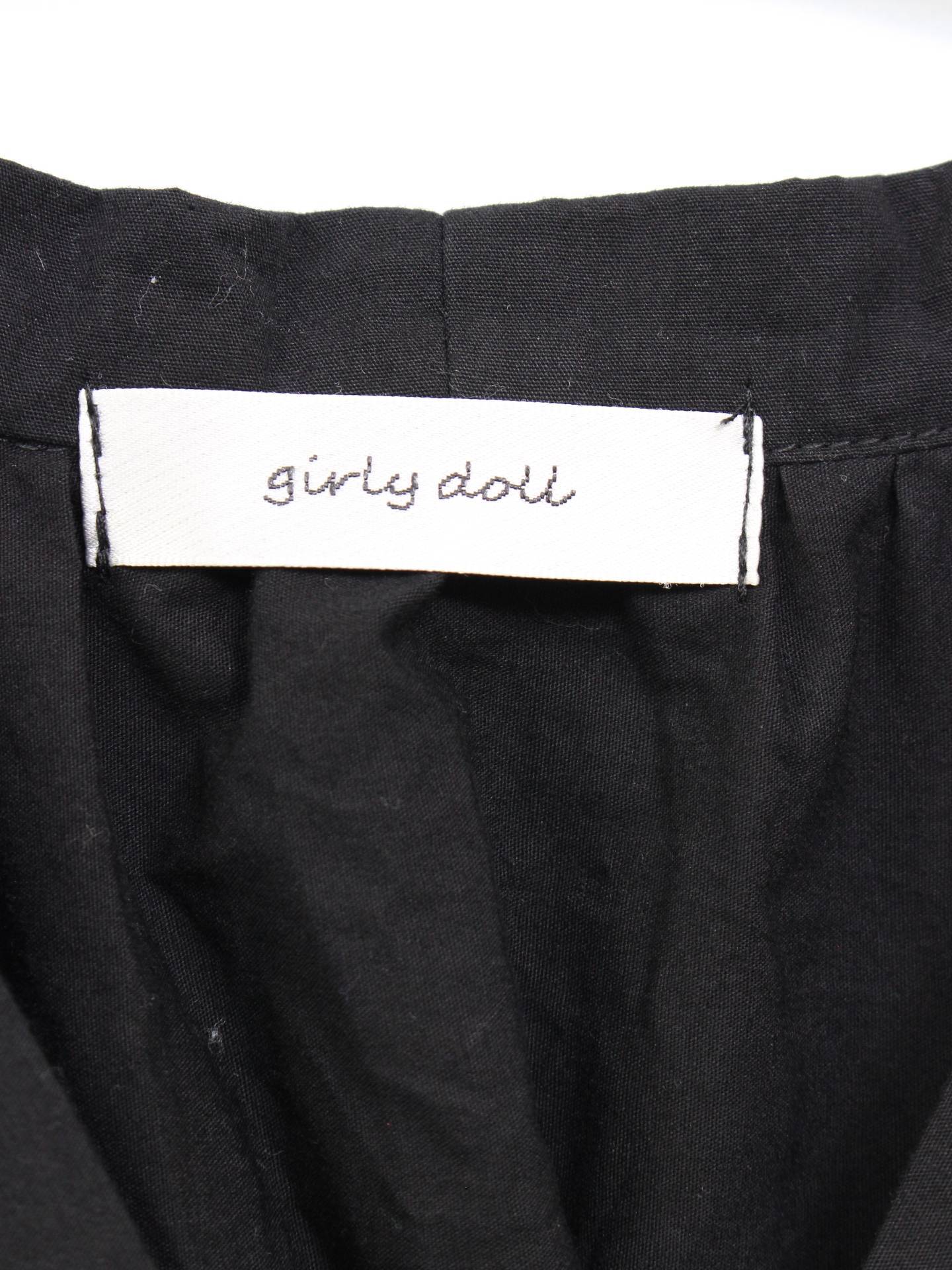 girly dou/シャツワンピース/ワンピース/ドレス/ブラック