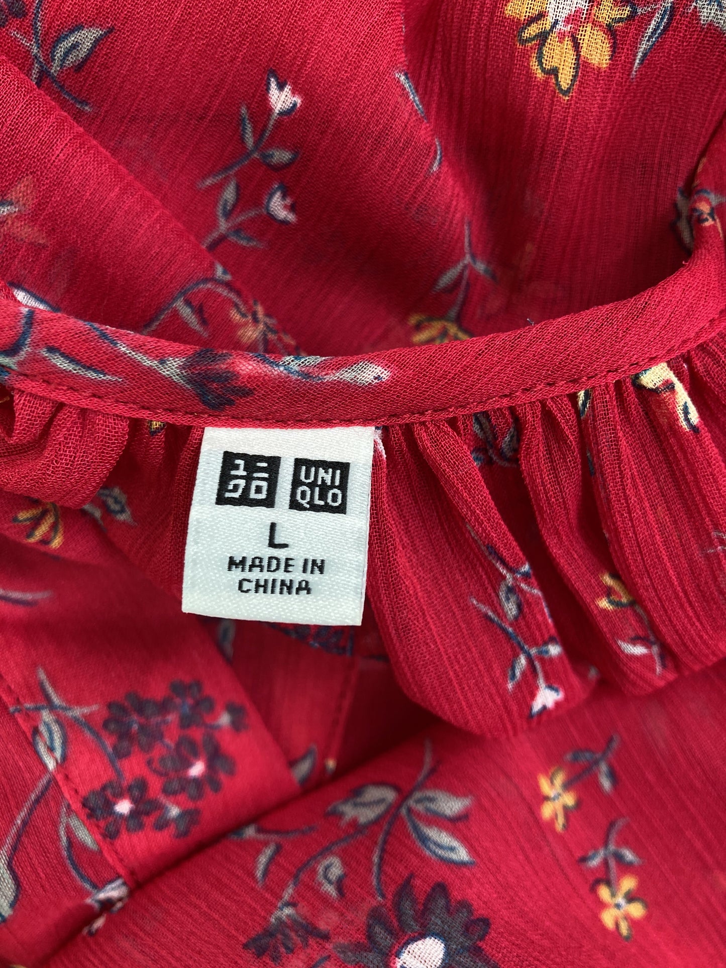 UNIQLO/ユニクロ/ワンピース/ワンピース/ドレス/レッド/L