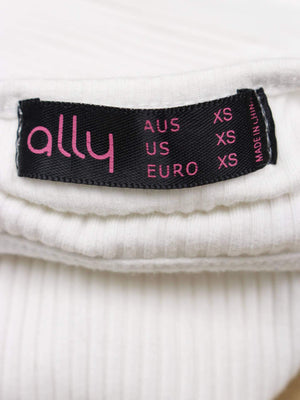 ally/アリー/Tシャツ/カットソー/トップス/ホワイト/AUS XS/US XS/EURO XS