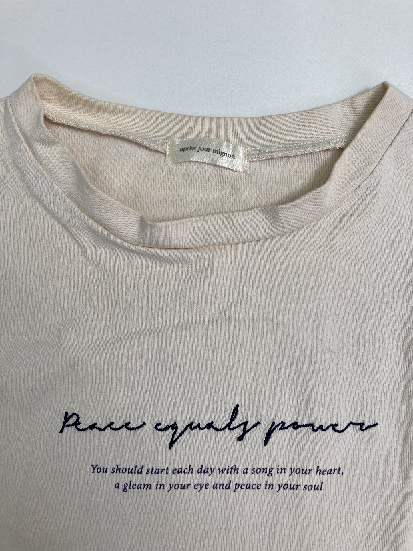 apres jour mignon/アプレジュールミニョン/Tシャツ/カットソー/トップス/アイボリー/F