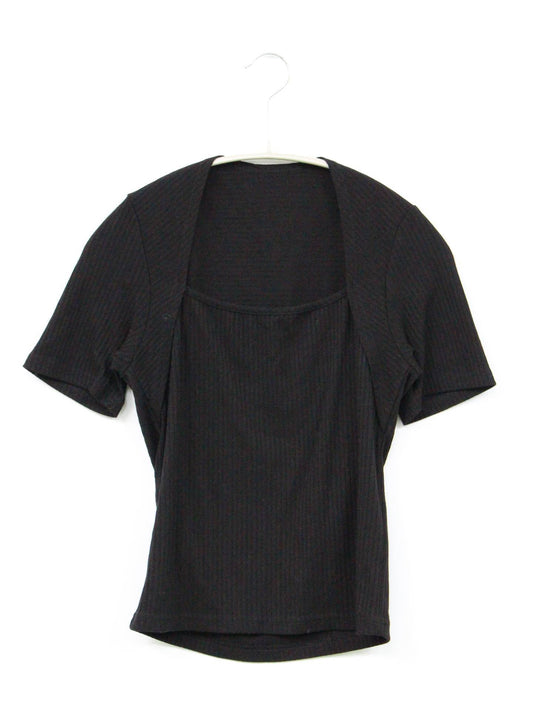 SPIRALGIRL/Tシャツ/カットソー/トップス/ブラック/F