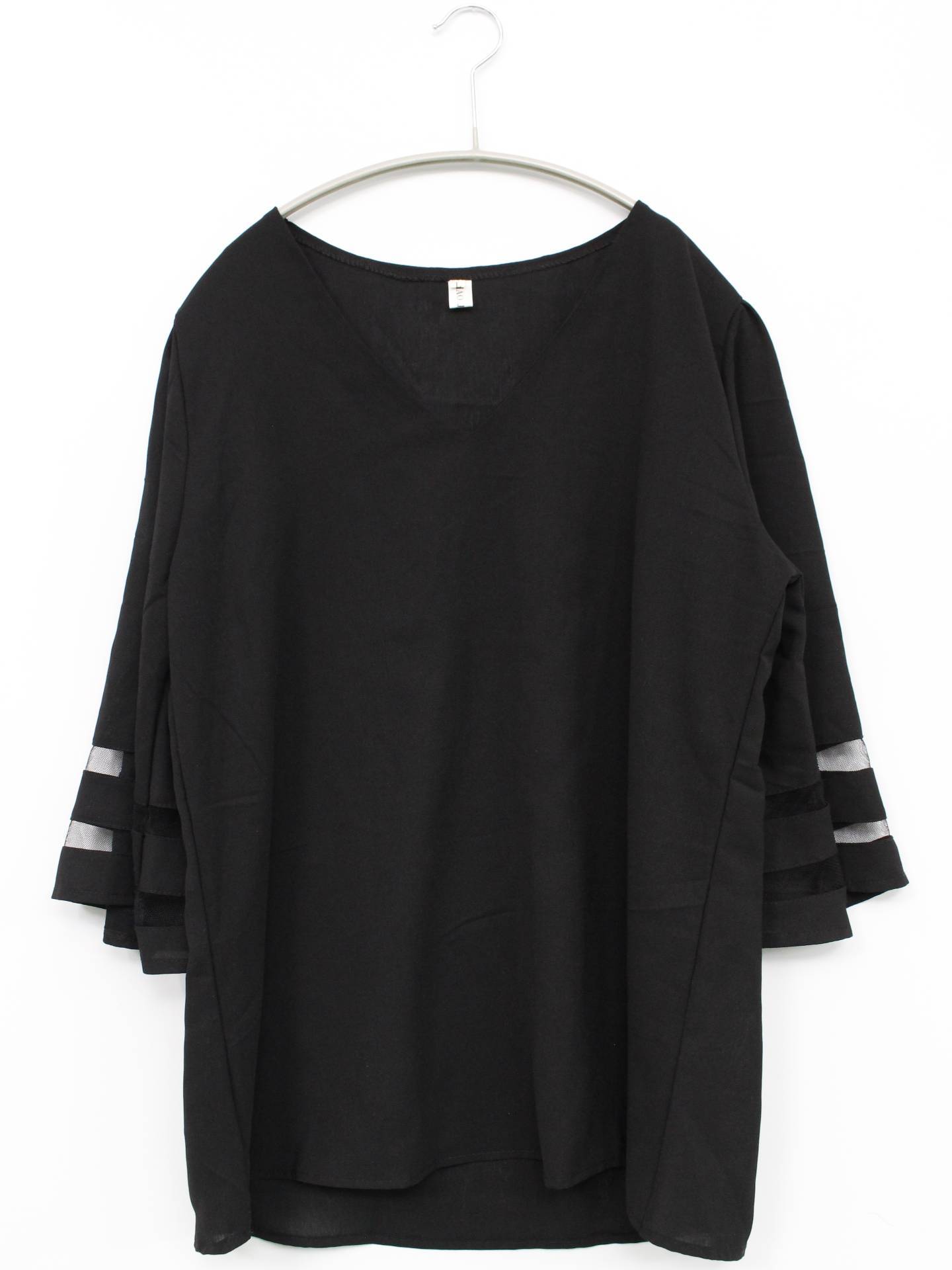 QIAO JIA REN/Tシャツ/カットソー/トップス/ブラック/L