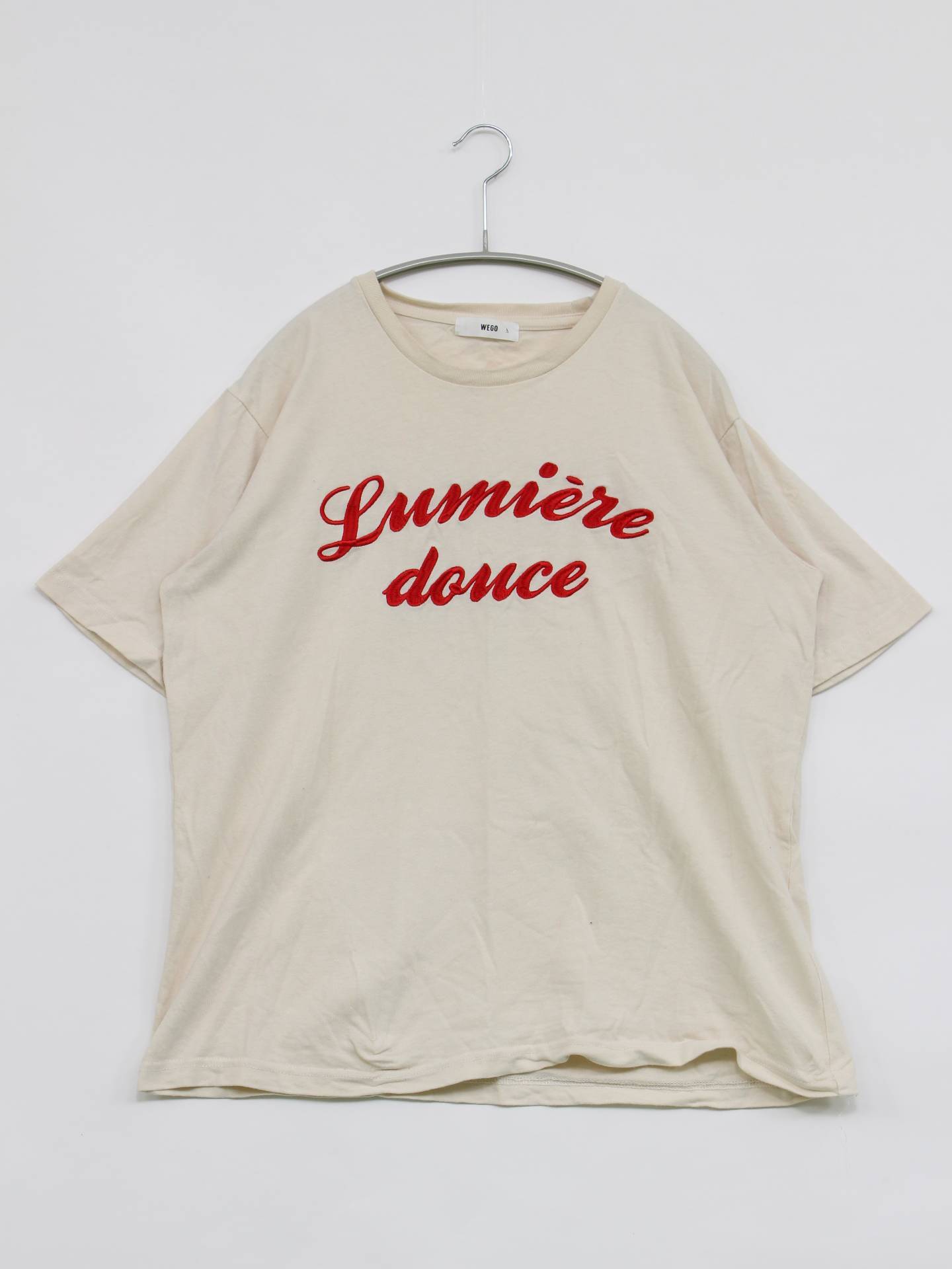 WEGO/ウィゴー/Tシャツ/カットソー/トップス/アイボリー/L