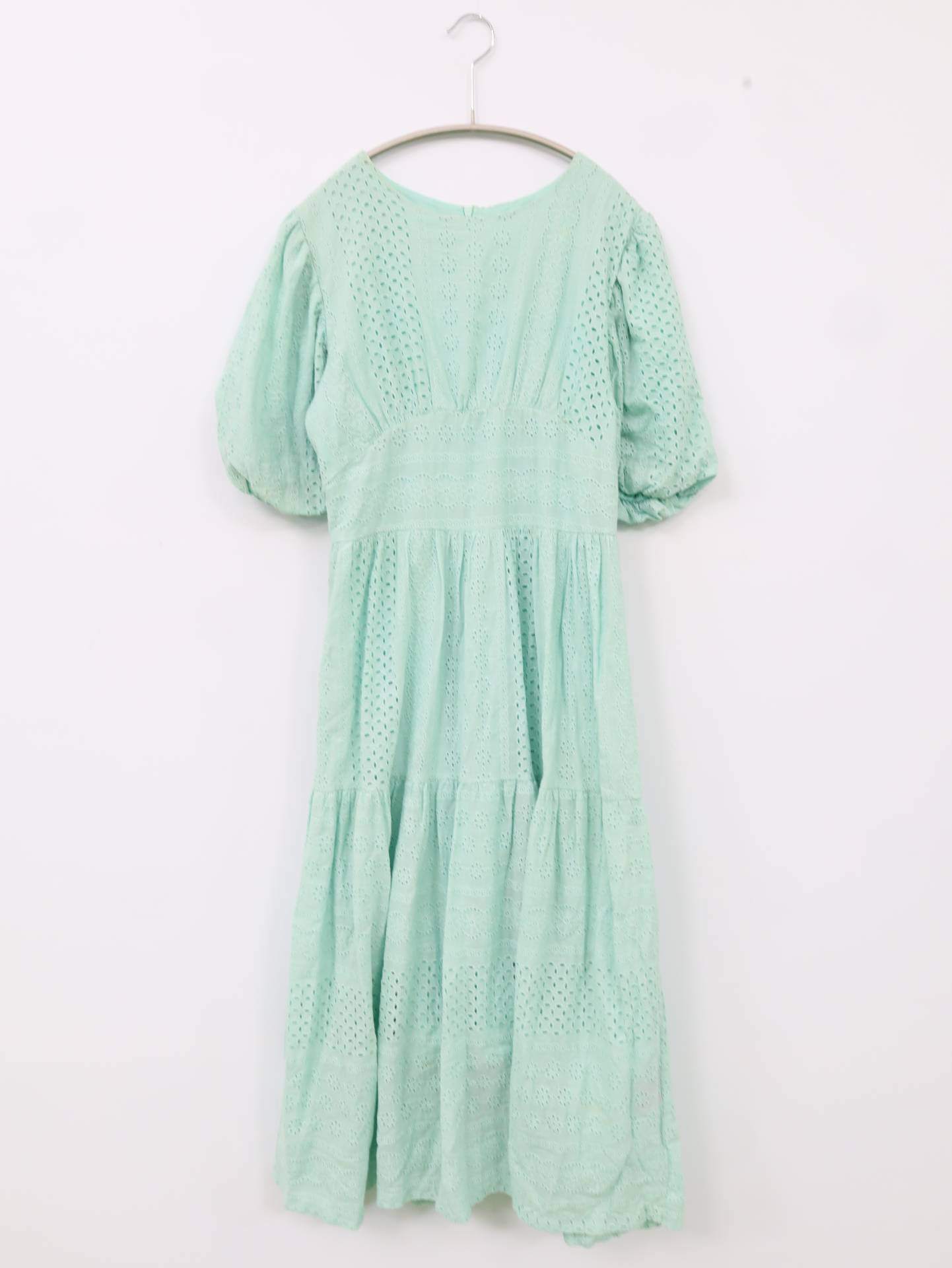 17kg/シャツワンピース/ワンピース/ドレス/ライトグリーン/L