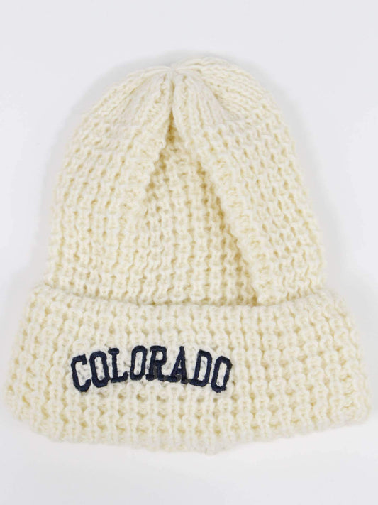 ニットキャップ/ビーニー/帽子/ホワイト