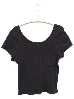 ally/アリー/Tシャツ/カットソー/トップス/ブラック/XS