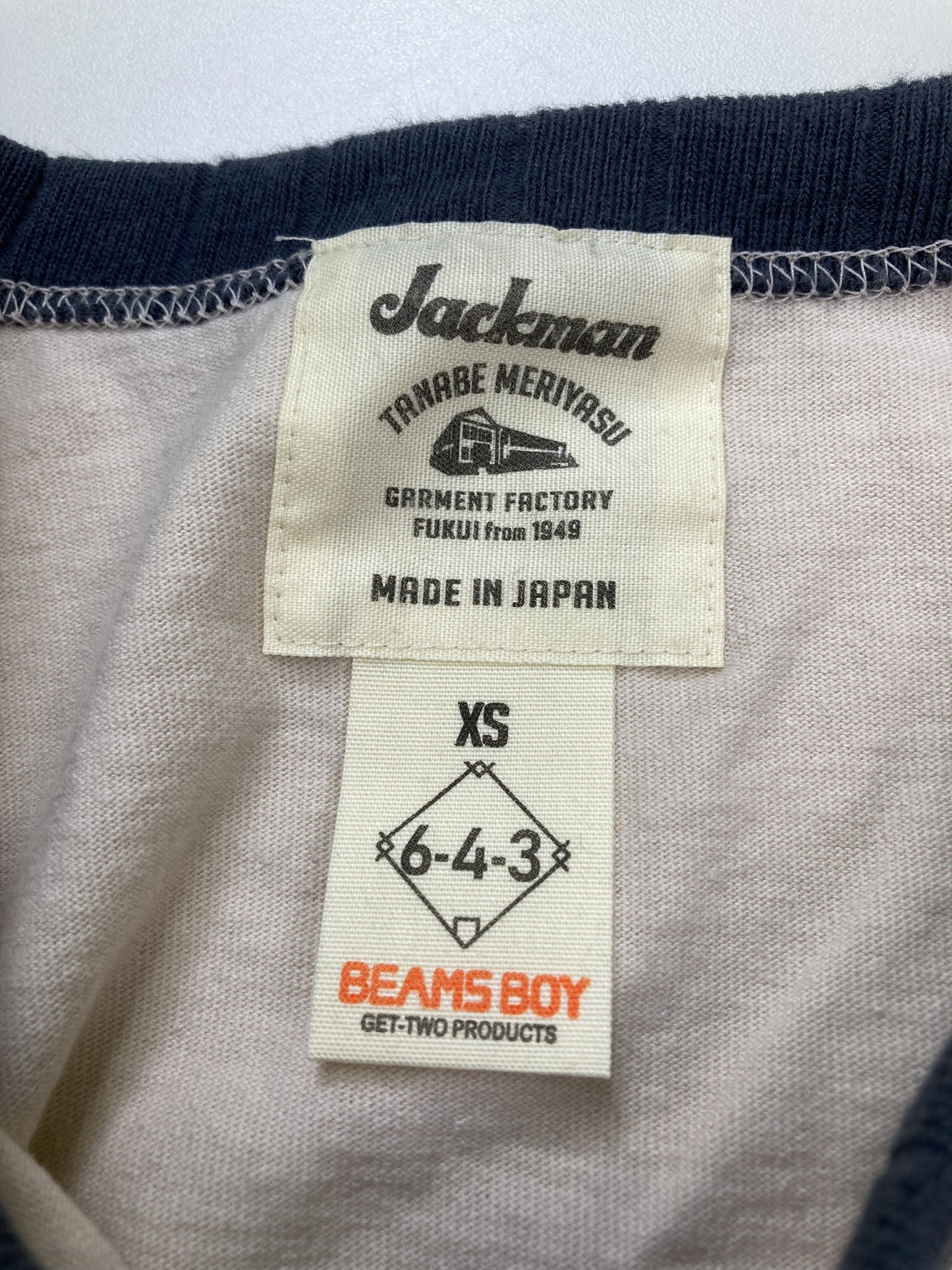 Jackman/Tシャツ/カットソー/トップス/ベージュ/XS