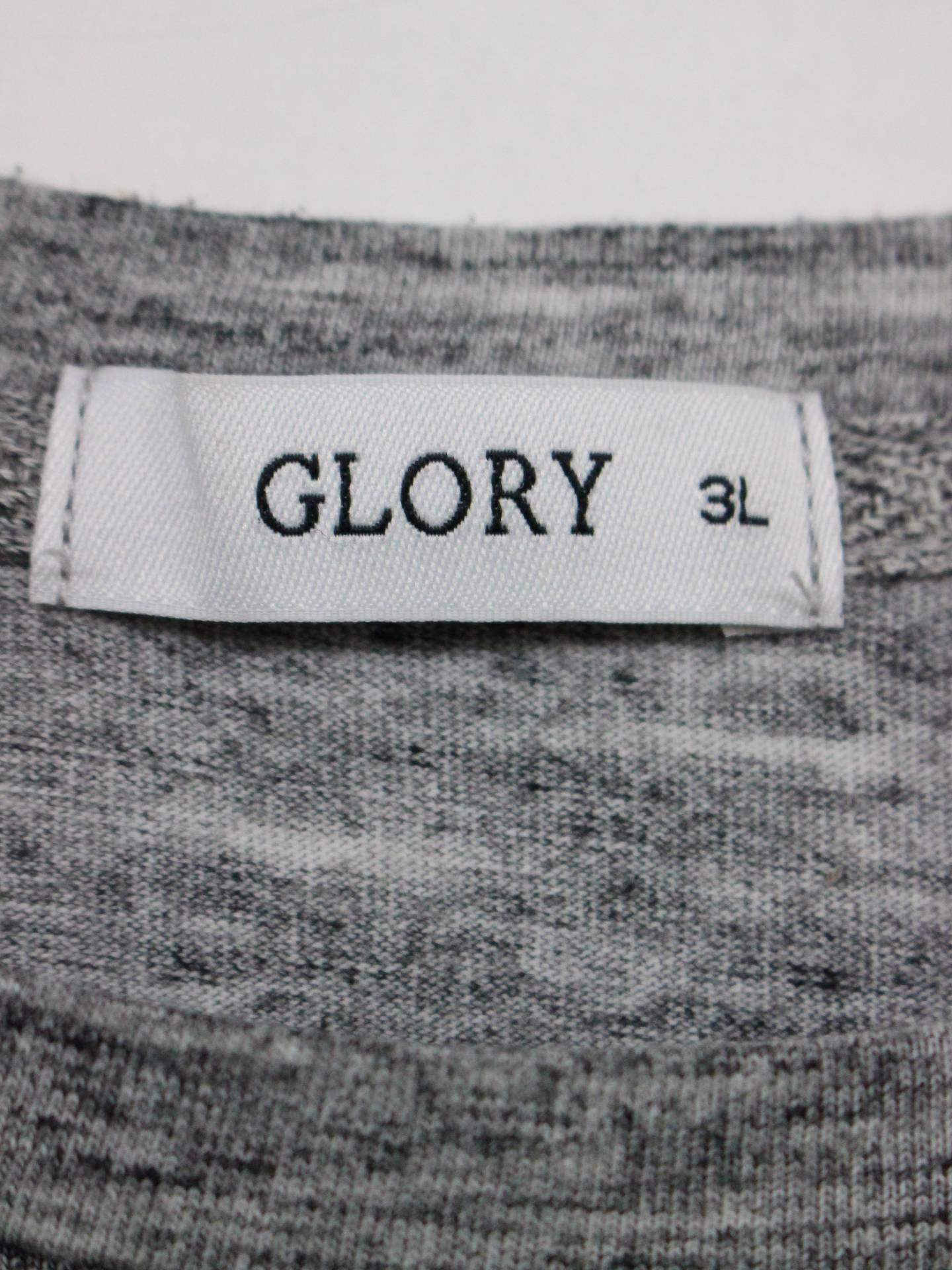 GLORY/Tシャツ/カットソー/トップス/グレー/3L