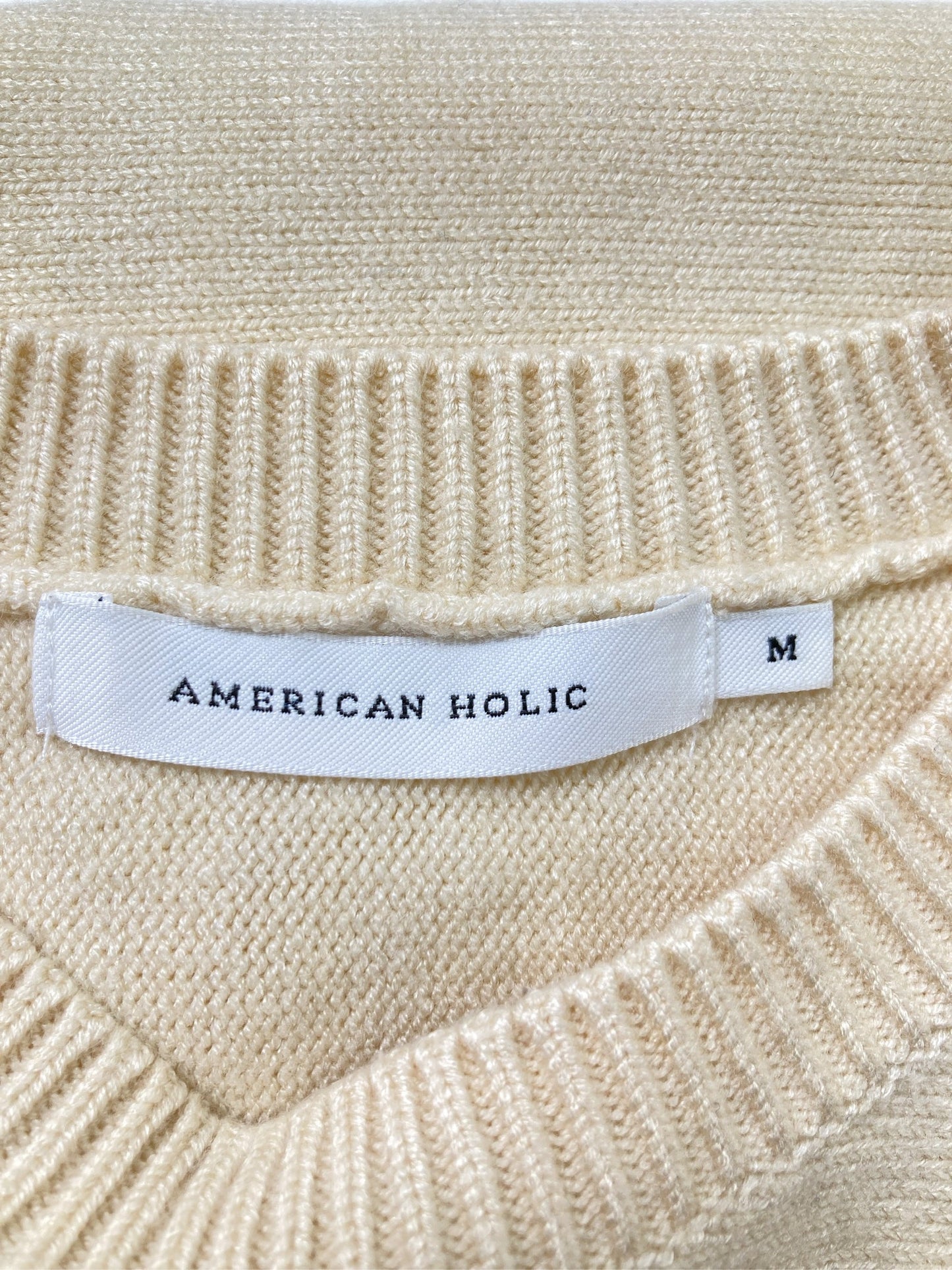 AMERICAN HOLIC/アメリカンホリック/ニット/セーター/トップス/アイボリー/M