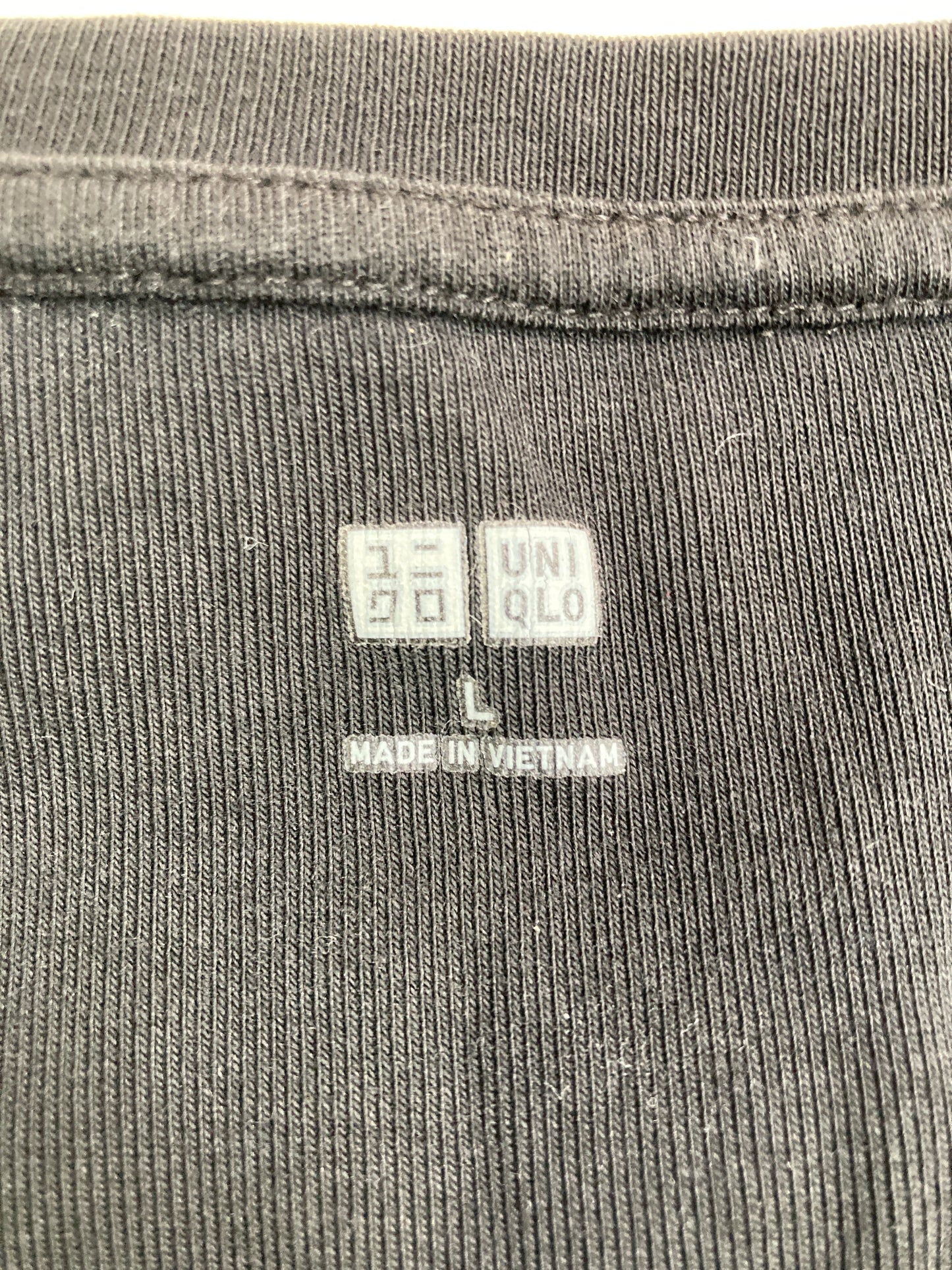UNIQLO/ユニクロ/Tシャツ/カットソー/トップス/ブラック/L