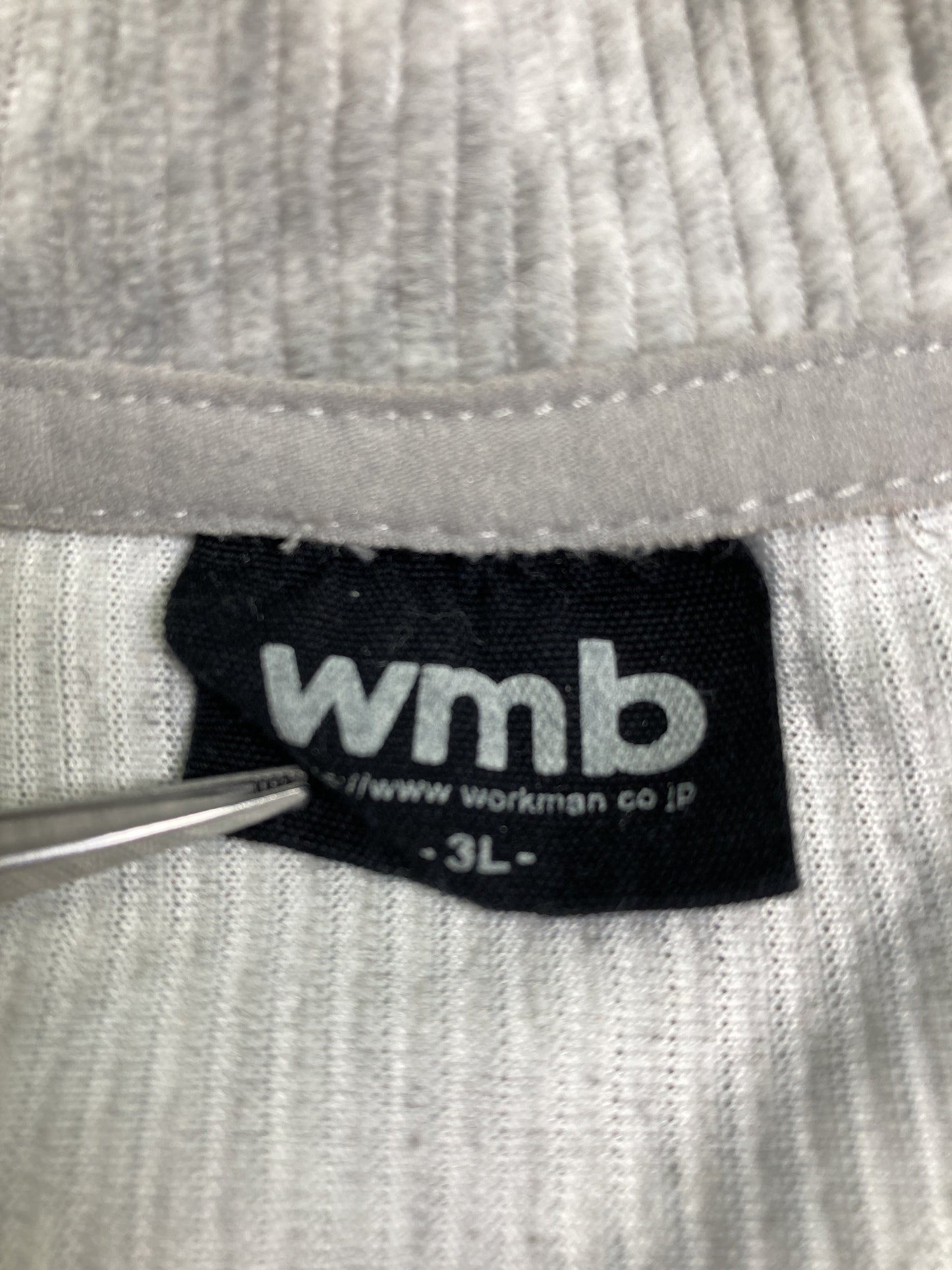 wmb/Tシャツ/カットソー/トップス/グレー/3L