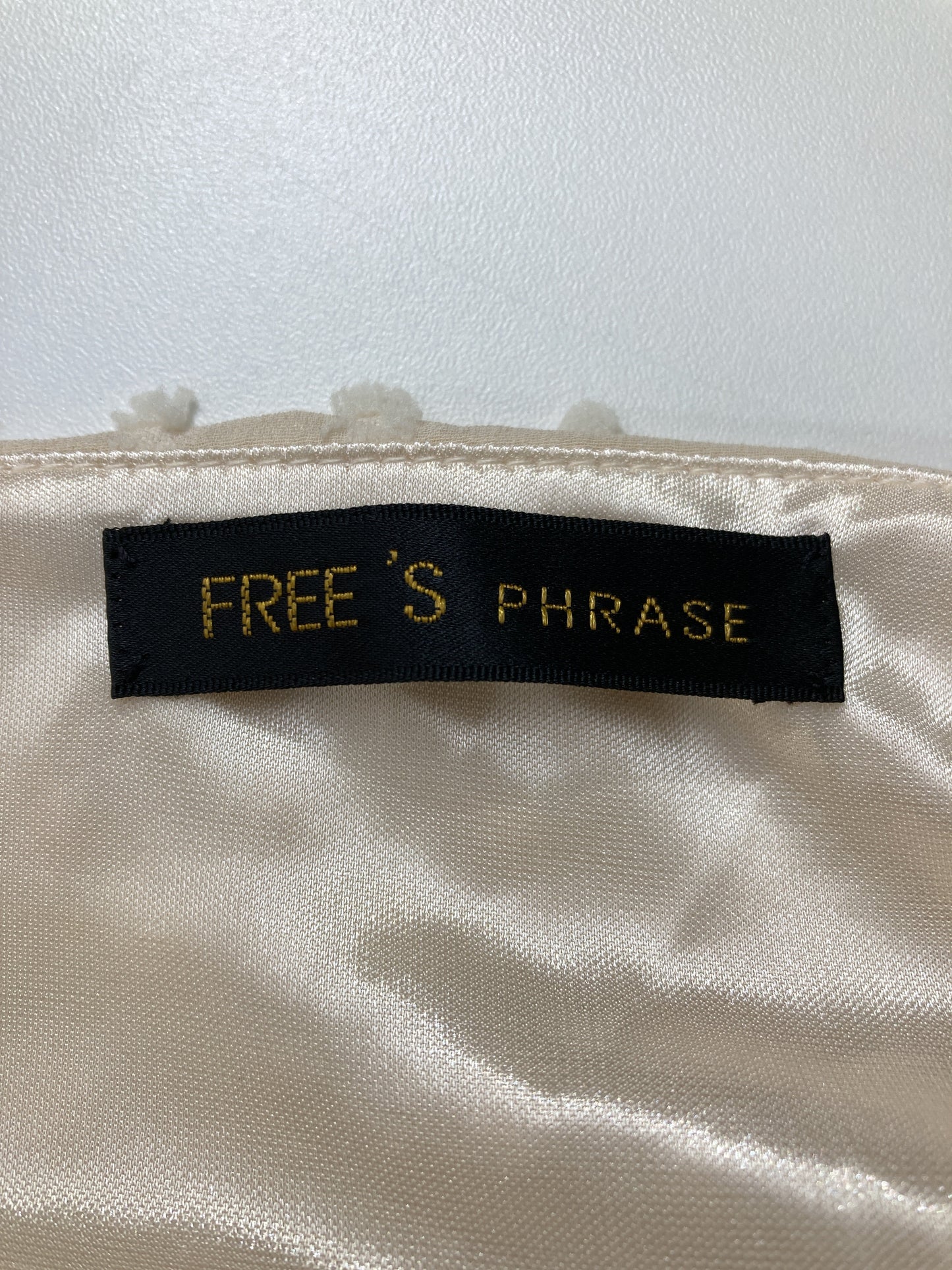 FREE'S PHRASE/ワンピース/ワンピース/ドレス/アイボリー/M