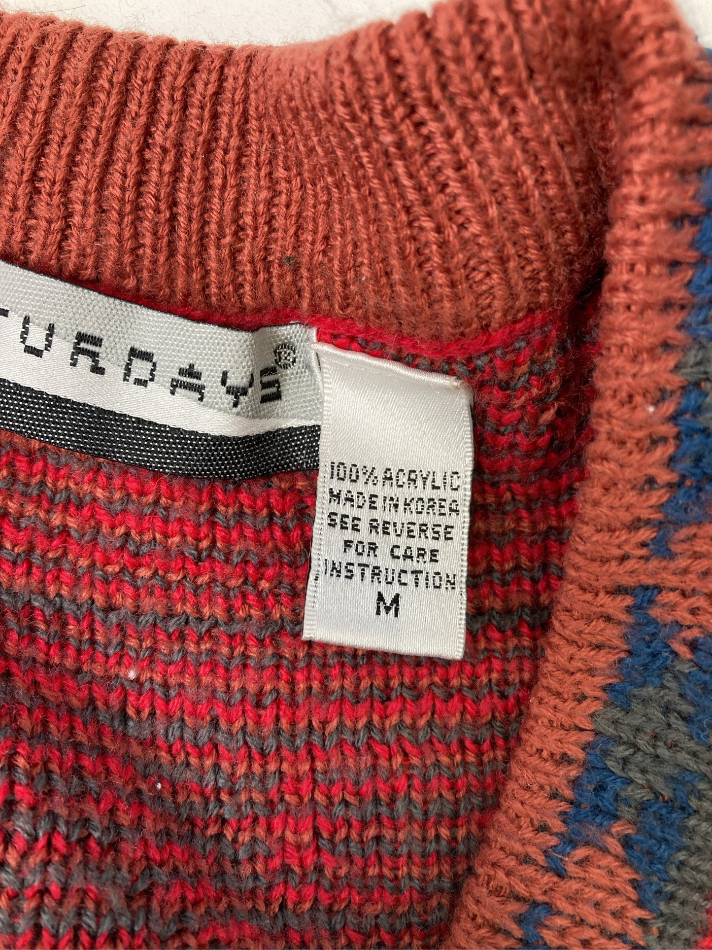 SATURDAYS/サタデーズ/ニット/セーター/トップス/レッド/M