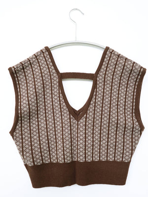 And Tearch/ベスト/トップス/ブラウン/M