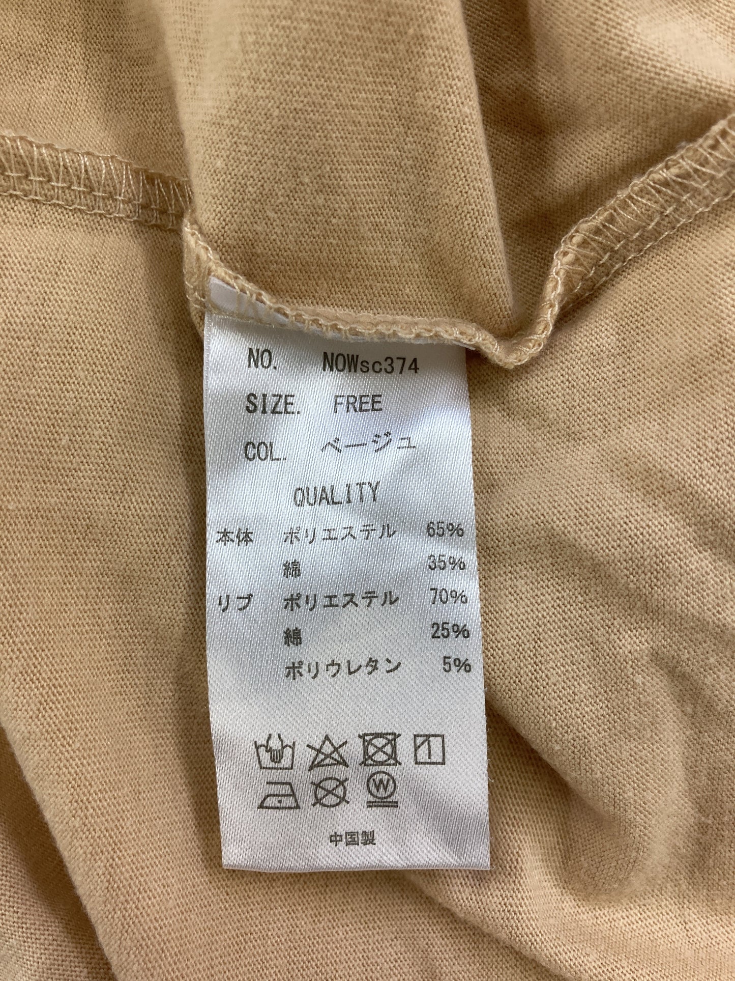 anown/Tシャツ/カットソー/トップス/ベージュ/FREE
