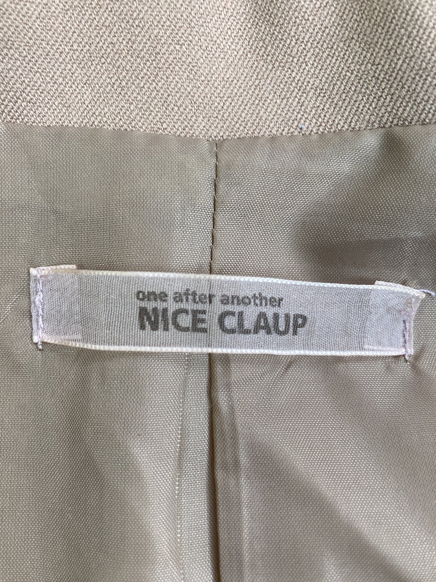 NICE CLAUP/ナイスクラップ/テーラードジャケット/ジャケット/アウター/ベージュ/F