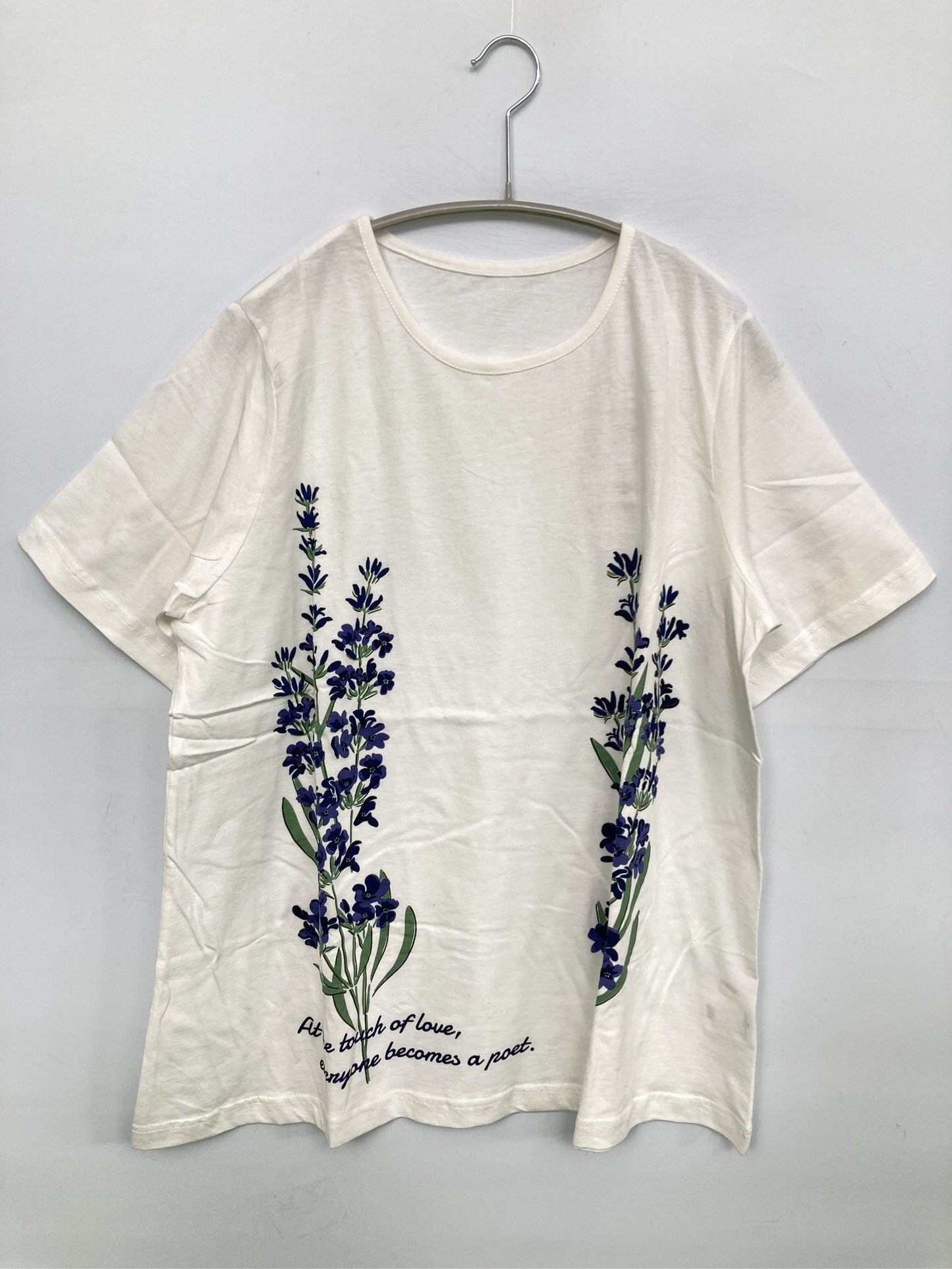 Tシャツ/カットソー/トップス/ホワイト/LL