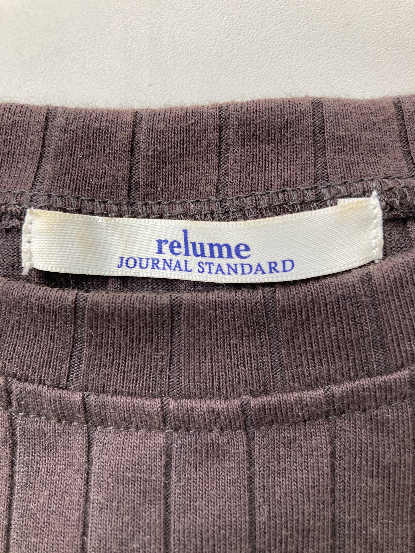 relume/レリューム/Tシャツ/カットソー/トップス/ブラウン/F