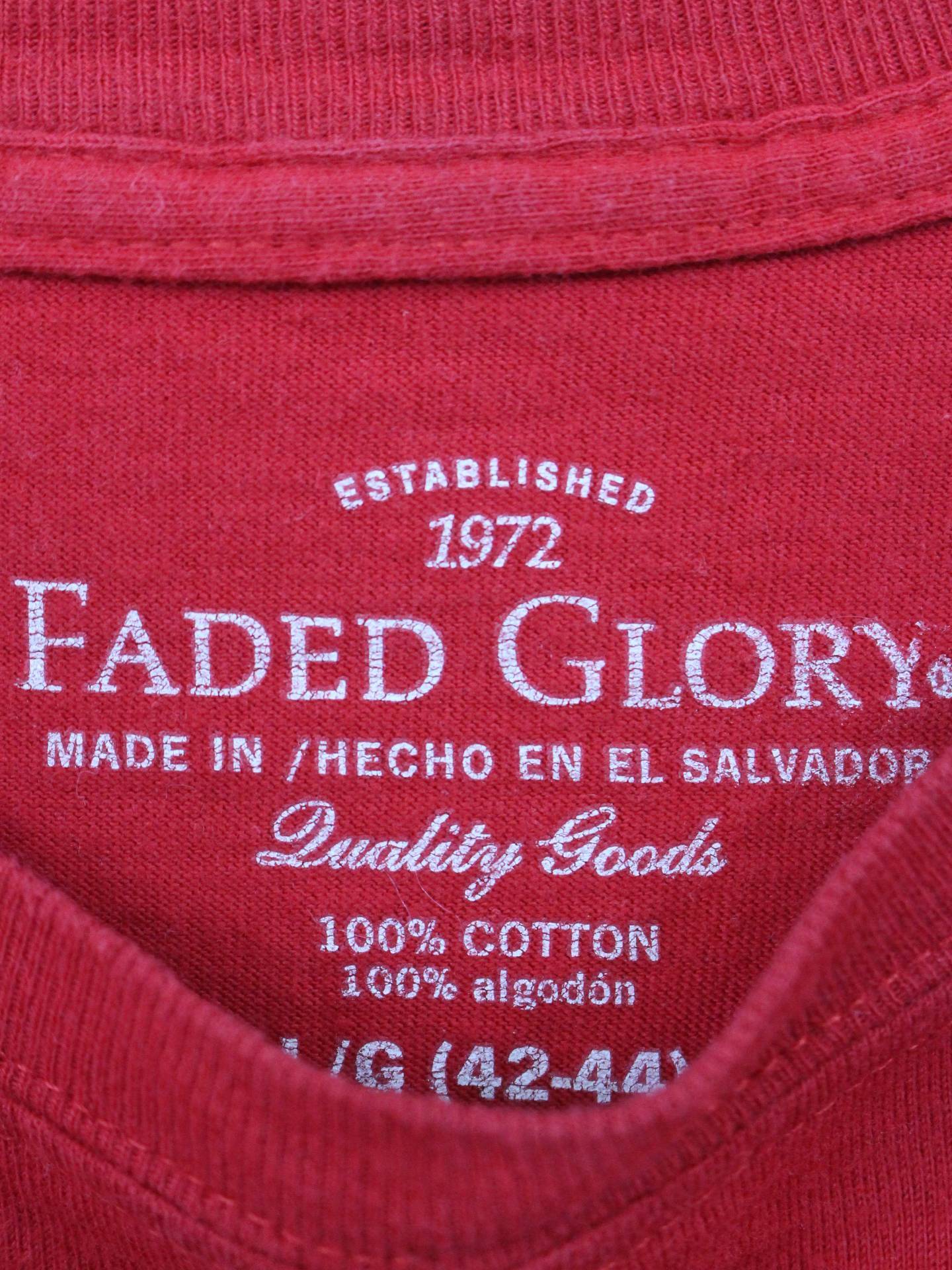 FADED GLORY/Tシャツ/カットソー/トップス/レッド/L