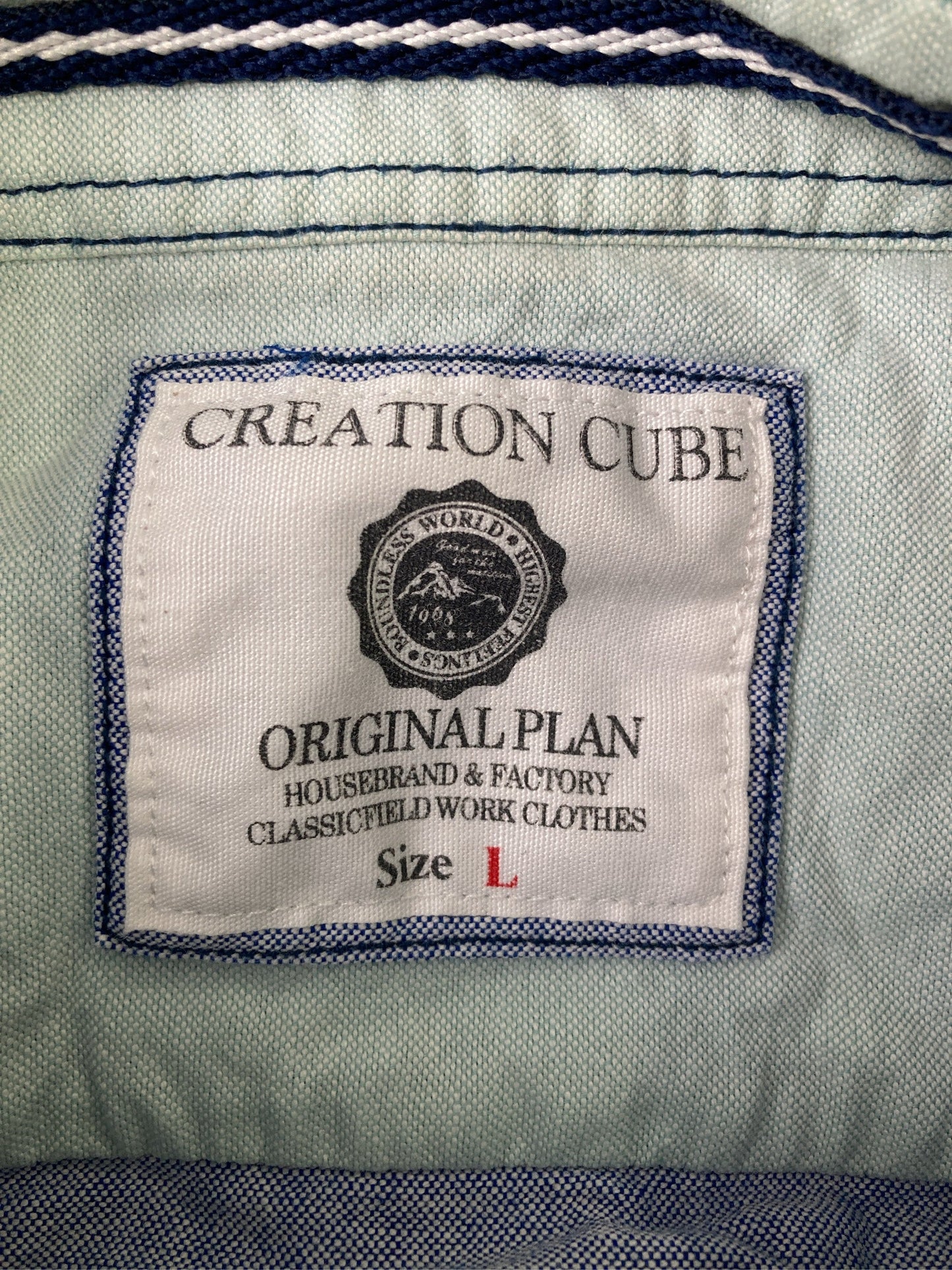 Creation Cube/クリエイションキューブ/シャツ/ブラウス/トップス/スカイブルー/L