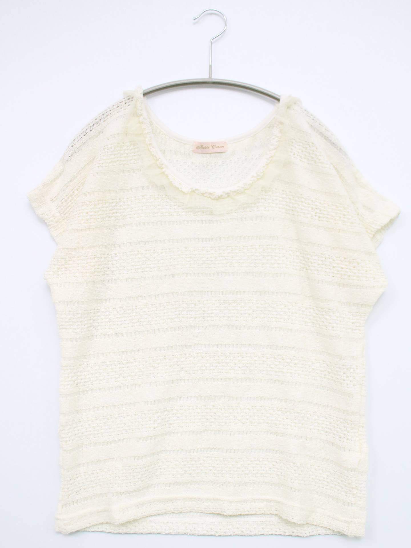 Noble Coton/Tシャツ/カットソー/トップス/アイボリー/M