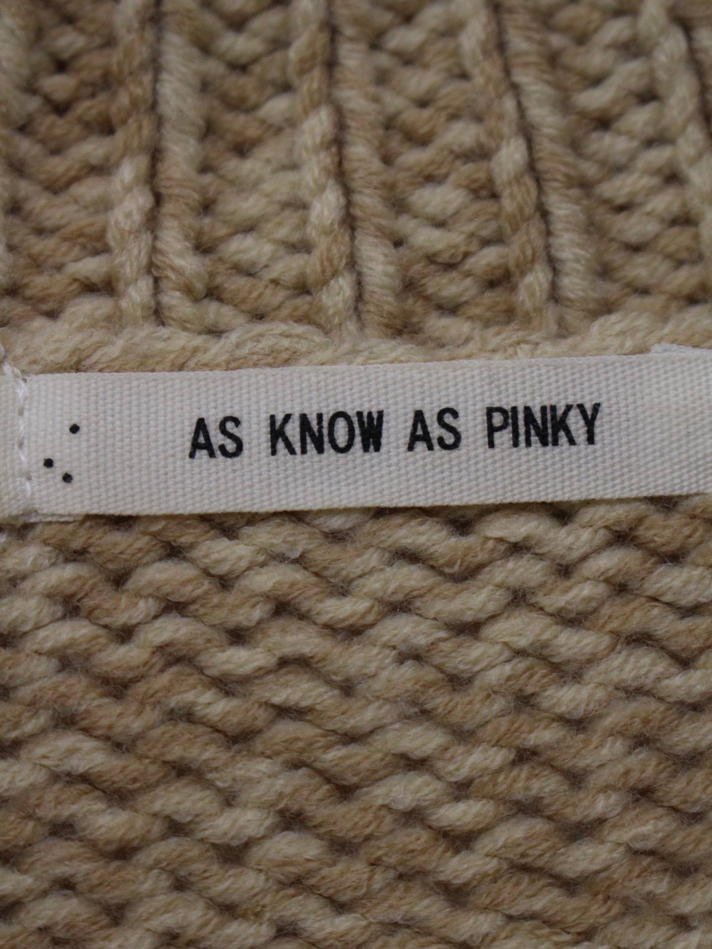 AS KNOW AS PINKY/ニット/セーター/トップス/ベージュ