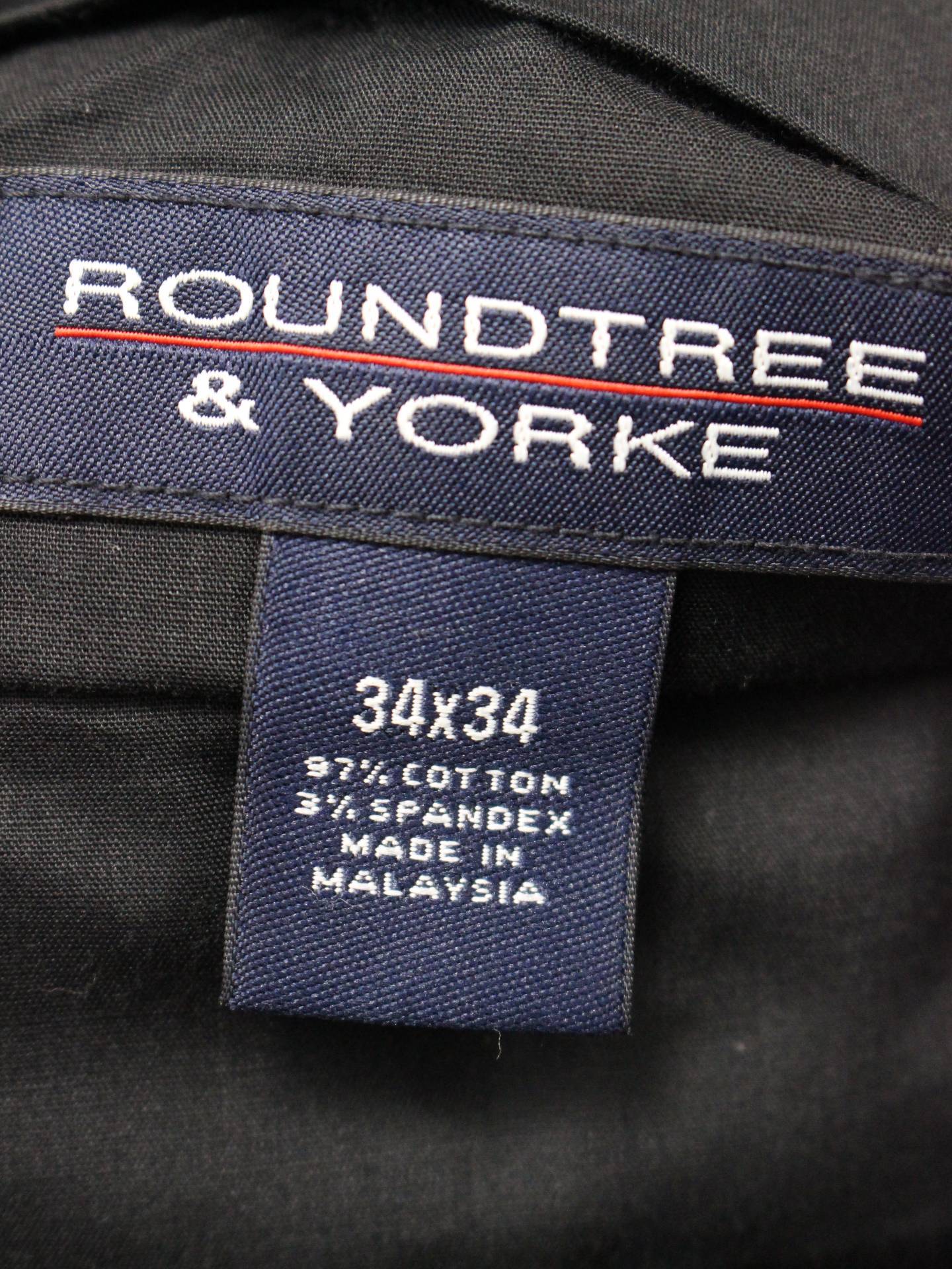 ROUNDTREE &YORKE/その他パンツ/パンツ/ブラック/34x34
