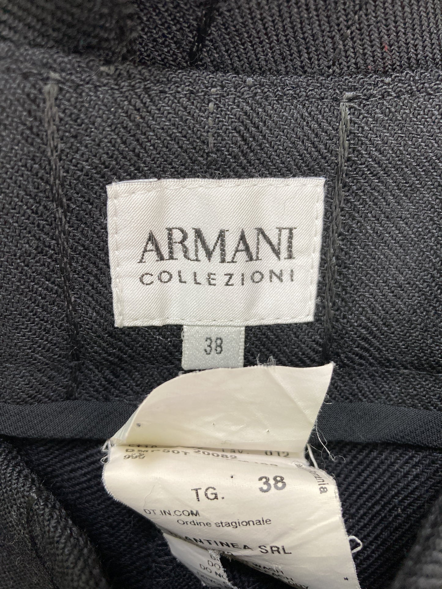 ARMANI/スラックス/パンツ/ブラック/38