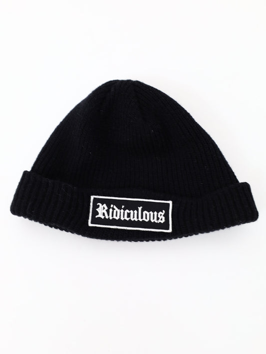 ニットキャップ/ビーニー/帽子/ブラック