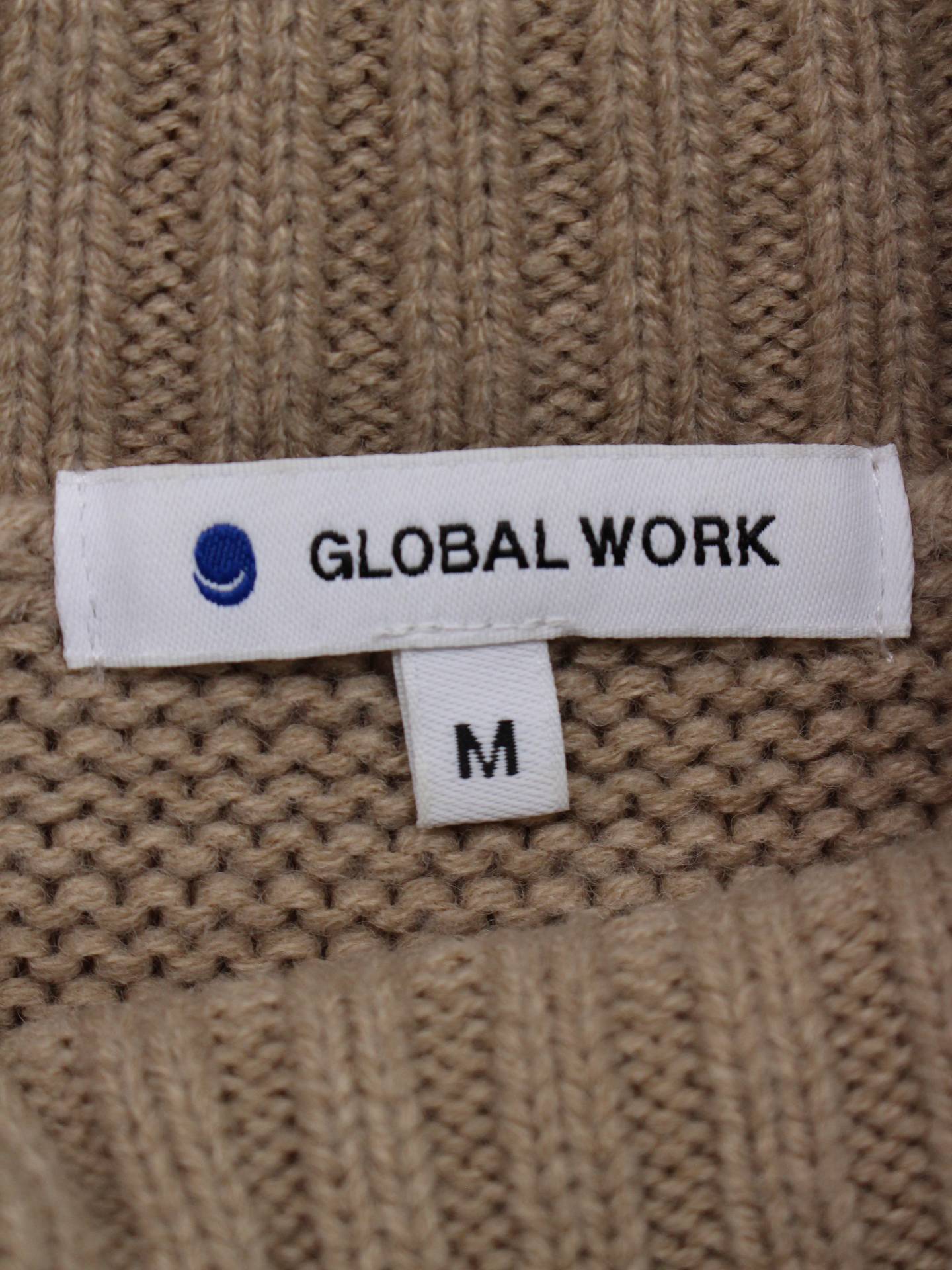 GLOBAL WORK/ニット/セーター/トップス/ベージュ/M