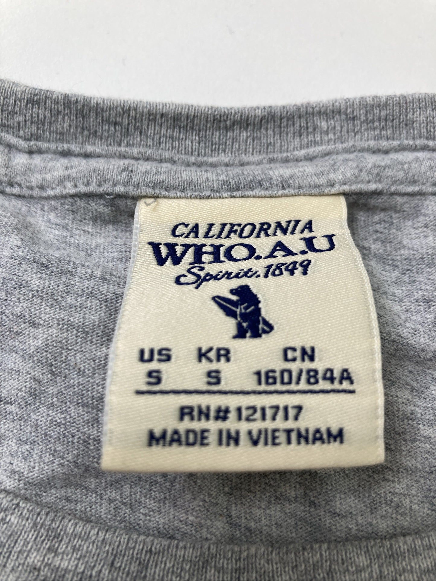 Calfornia Who .a.u/Tシャツ/カットソー/トップス/グレー/US S