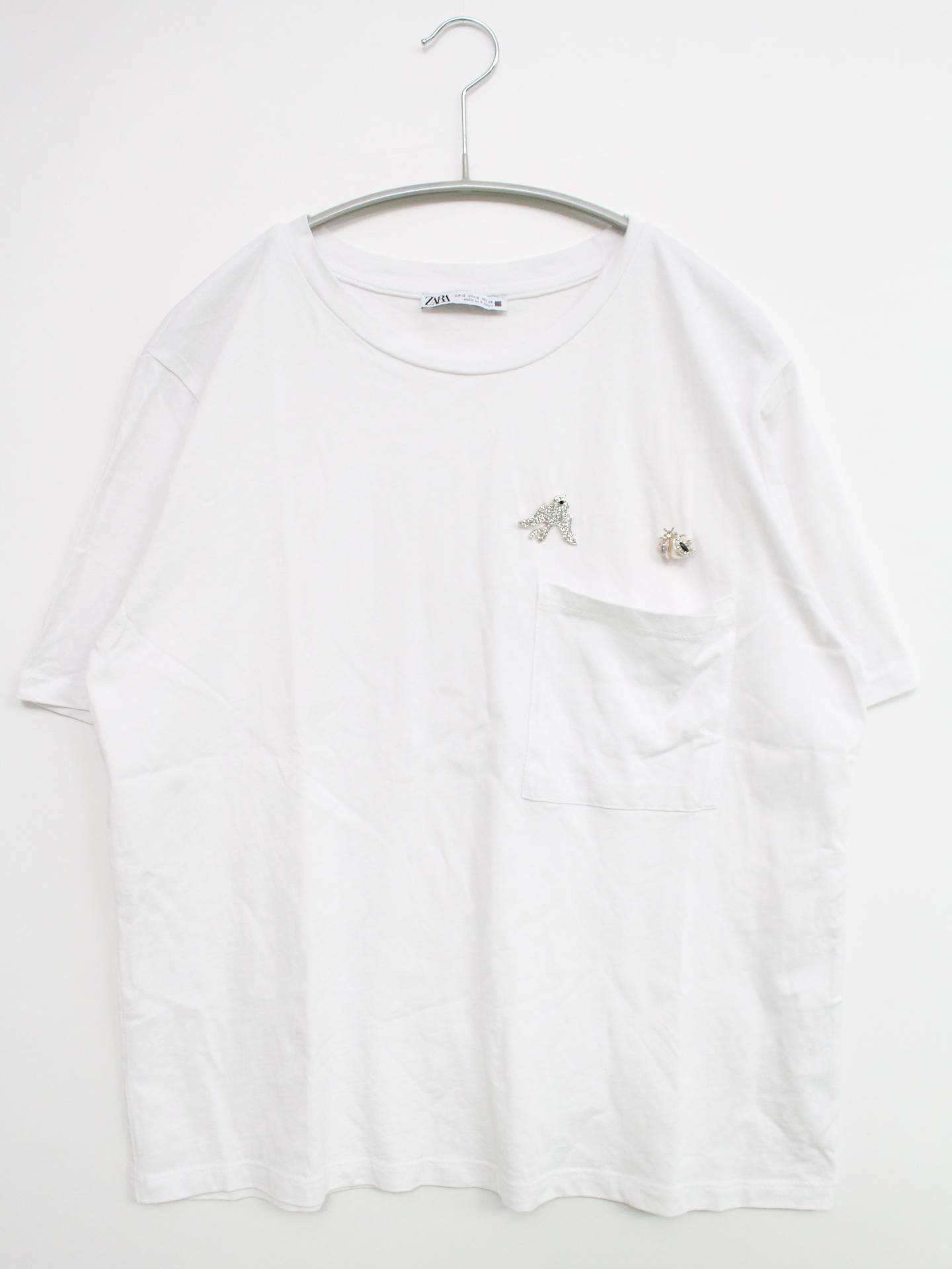 ZARA/ザラ/Tシャツ/カットソー/トップス/ホワイト/S