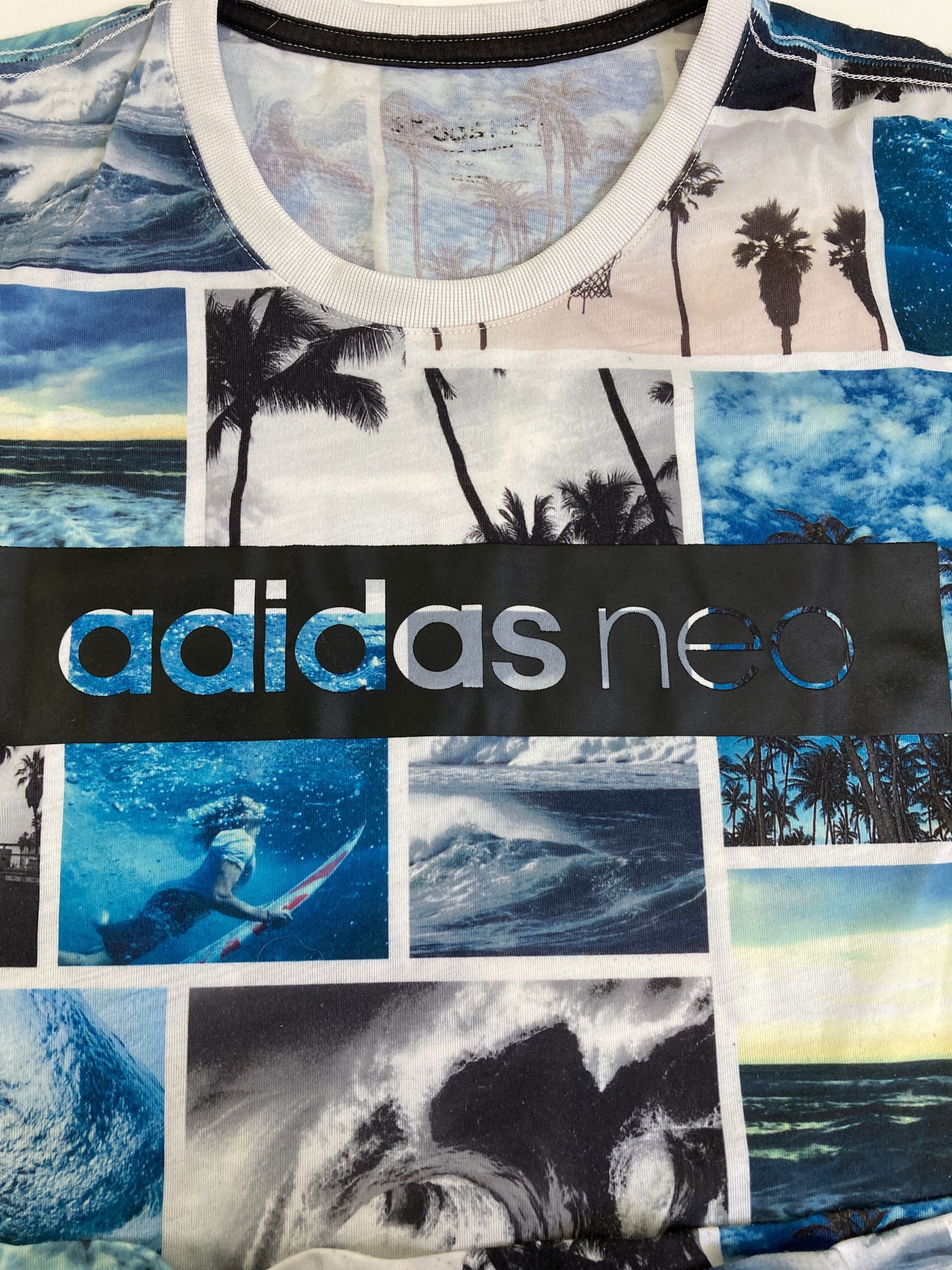 adidas neo/Tシャツ/カットソー/トップス/スカイブルー