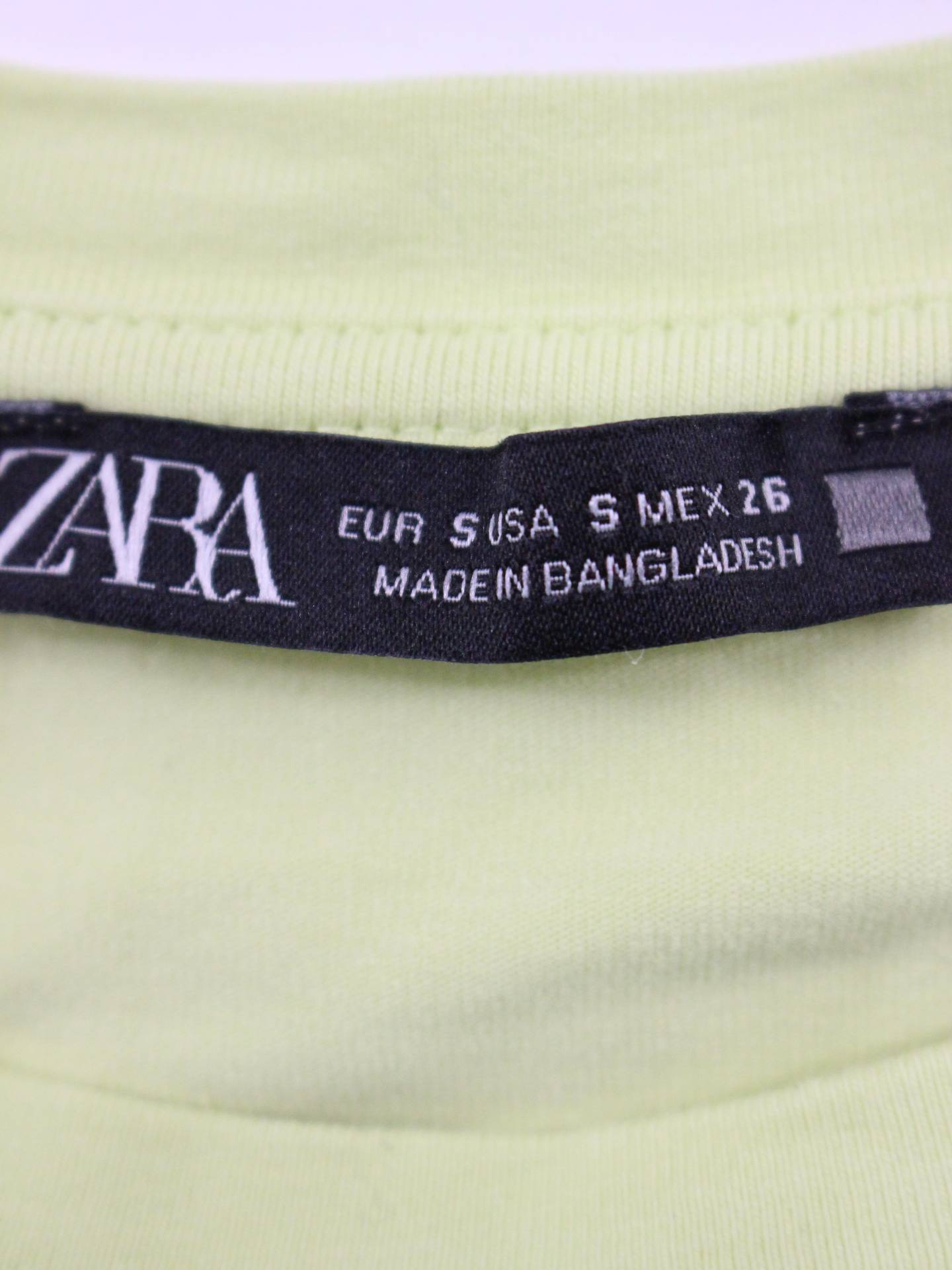 ZARA/ザラ/Tシャツ/カットソー/トップス/ライトグリーン/S