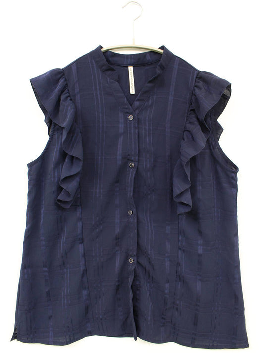 HK WORKS LONDON/ノースリーブ/トップス/ネイビー/LL