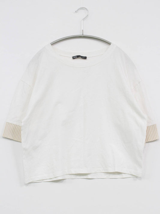 ZARA/ザラ/Tシャツ/カットソー/トップス/ホワイト/S