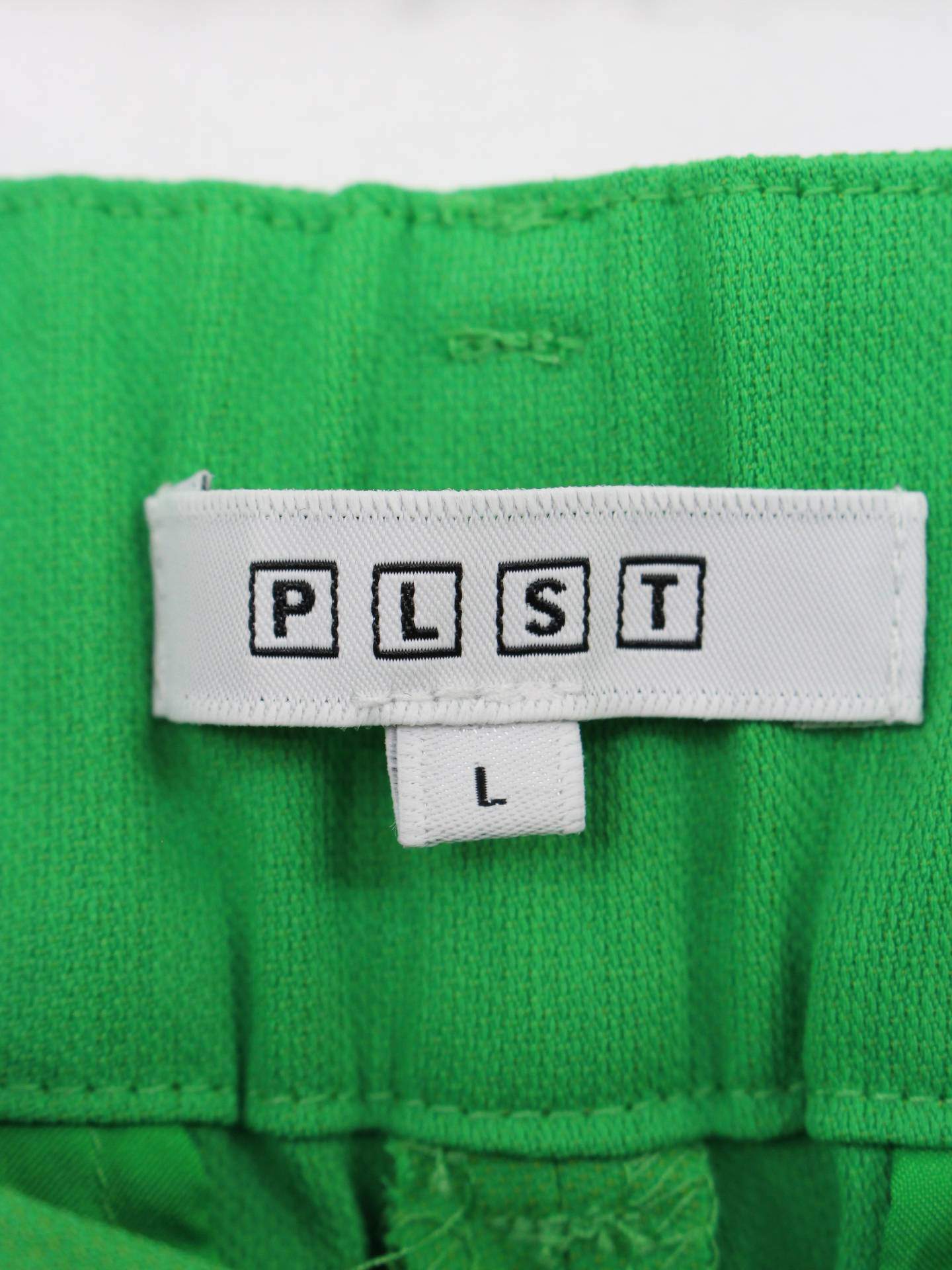 PLST/スラックス/パンツ/グリーン/L