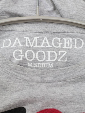 DAMAGED GOODZ/Tシャツ/カットソー/トップス/グレー/M