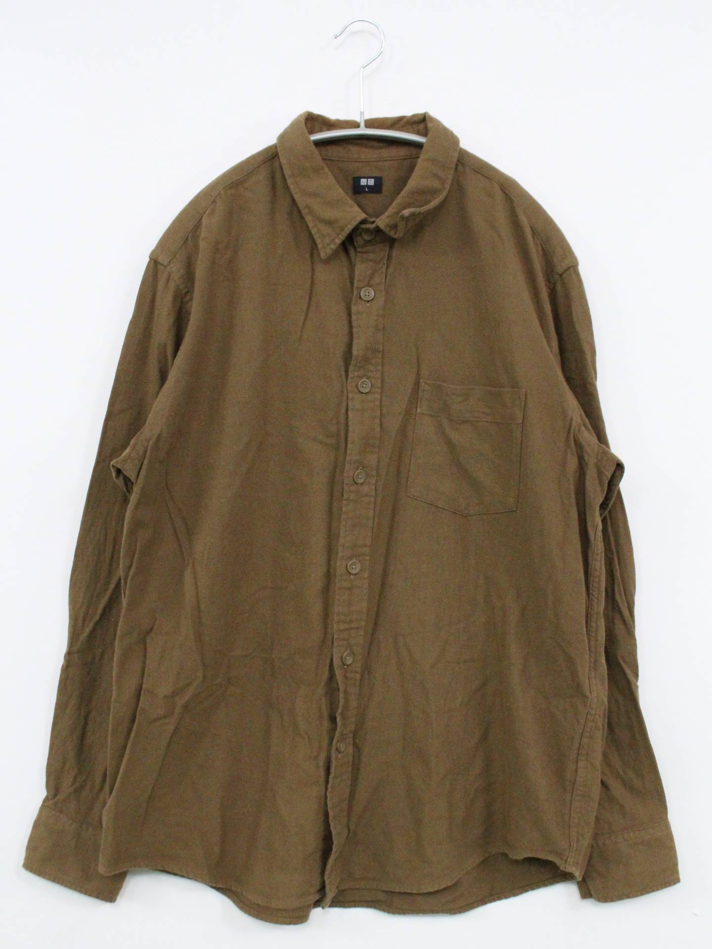 UNIQLO/ユニクロ/シャツ/ブラウス/トップス/ブラウン/L