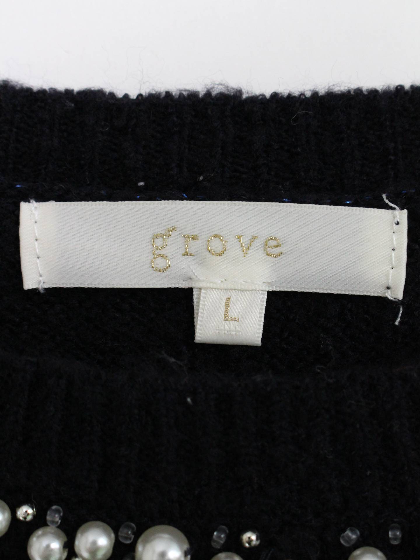 grove/ニット/セーター/トップス/ネイビー/L