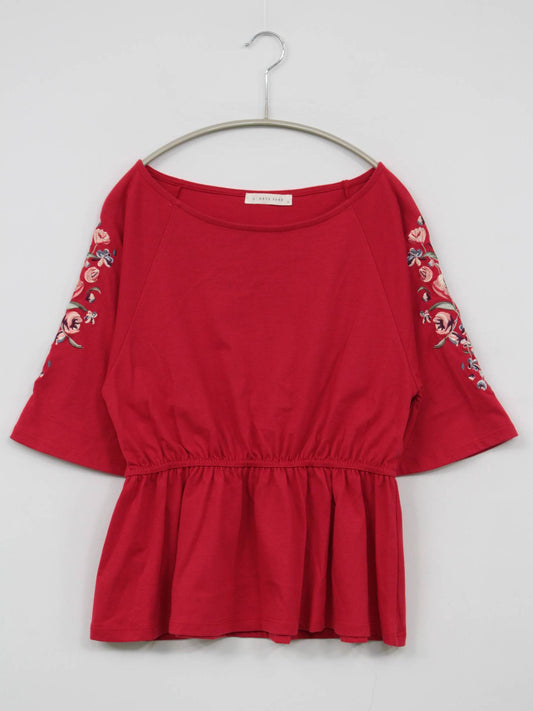 LOWRYS FARM/ローリーズファーム/Tシャツ/カットソー/トップス/レッド/M