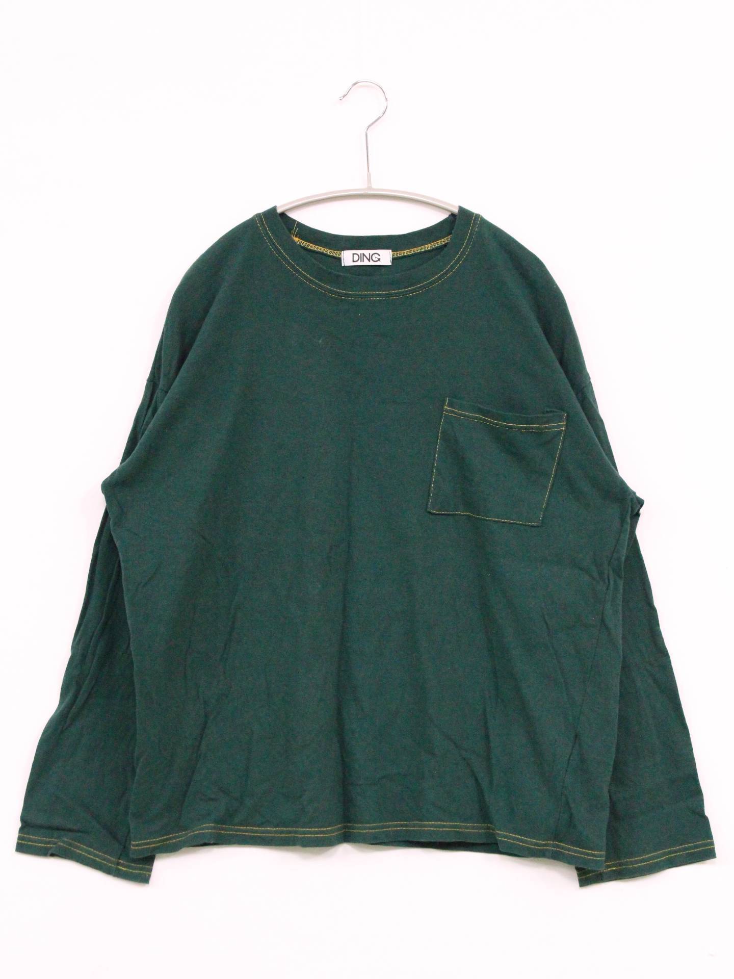 DING/Tシャツ/カットソー/トップス/グリーン/F