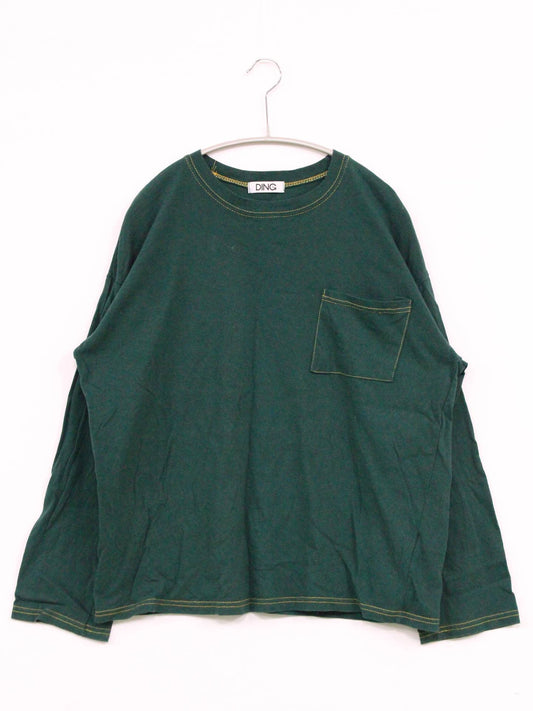 DING/Tシャツ/カットソー/トップス/グリーン/F