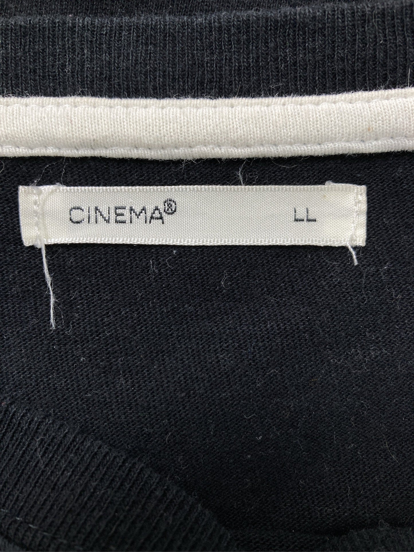 CINEMA/シネマ/Tシャツ/カットソー/トップス/ブラック/LL