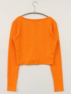 ZARA/ザラ/その他トップス/トップス/オレンジ/M