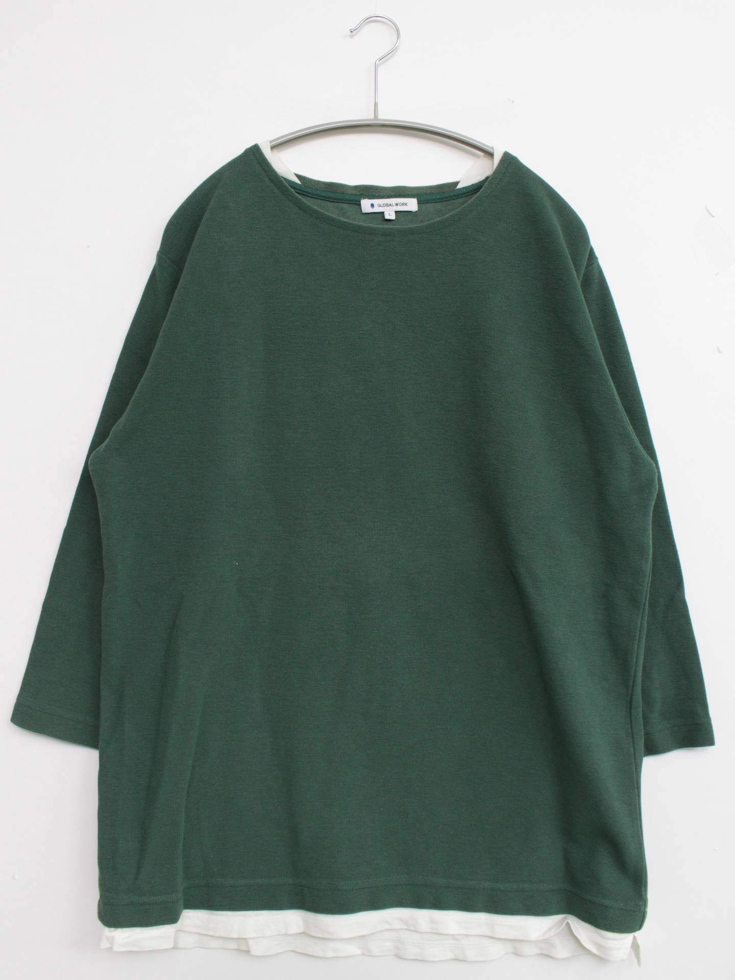 GLOBAL WORK/Tシャツ/カットソー/トップス/グリーン/L