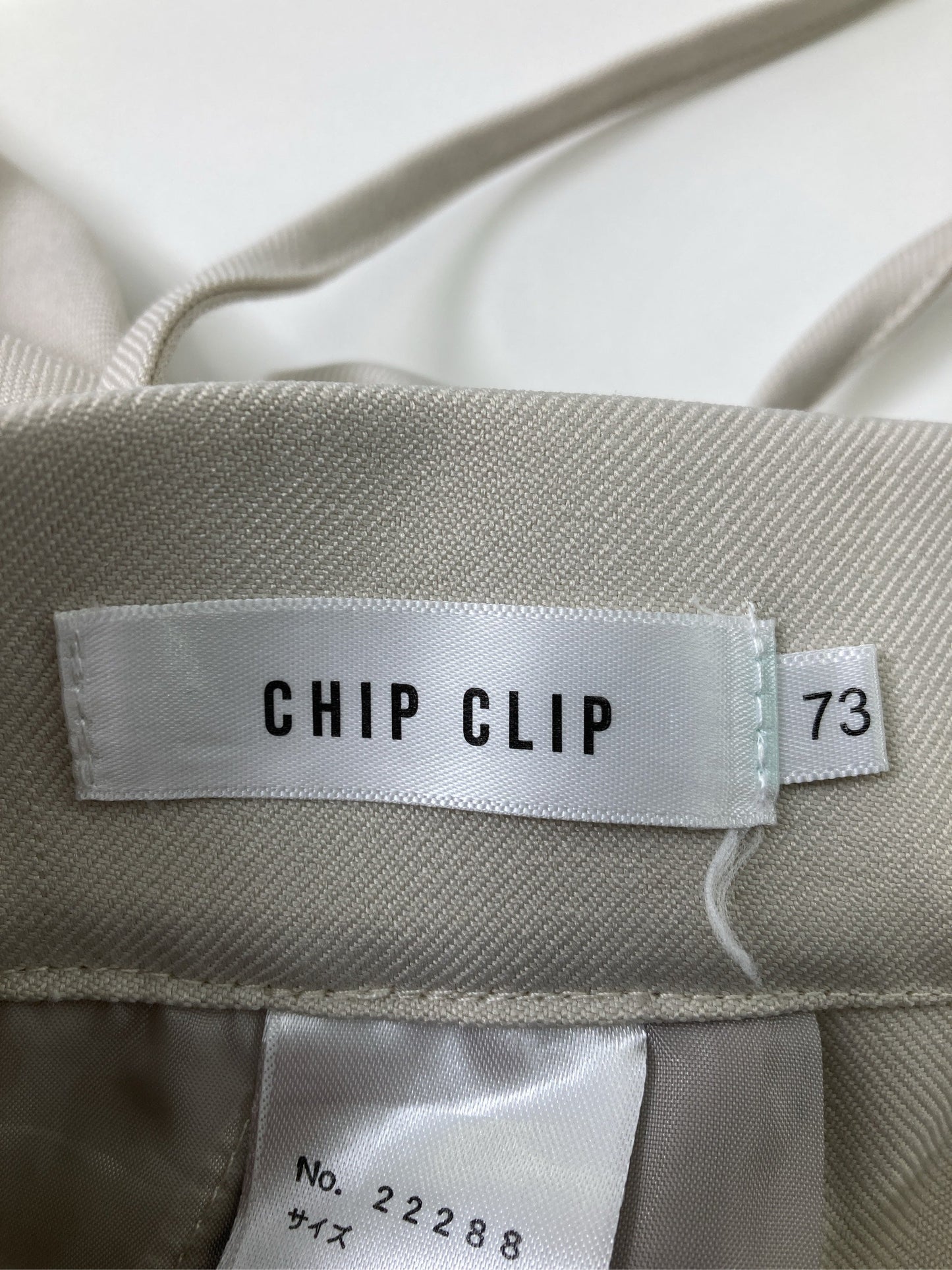 Chip Clip/チップクリップ/スラックス/パンツ/ベージュ/73