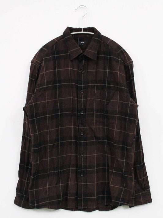 UNIQLO/ユニクロ/シャツ/ブラウス/トップス/ブラウン/S